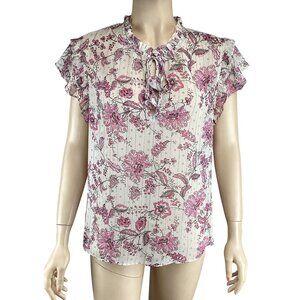 Miss Los Angeles Top Size Small Basia Top Siena Floral Revolve Ruffle Sleeve Blo